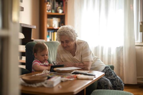 Grandparent and child